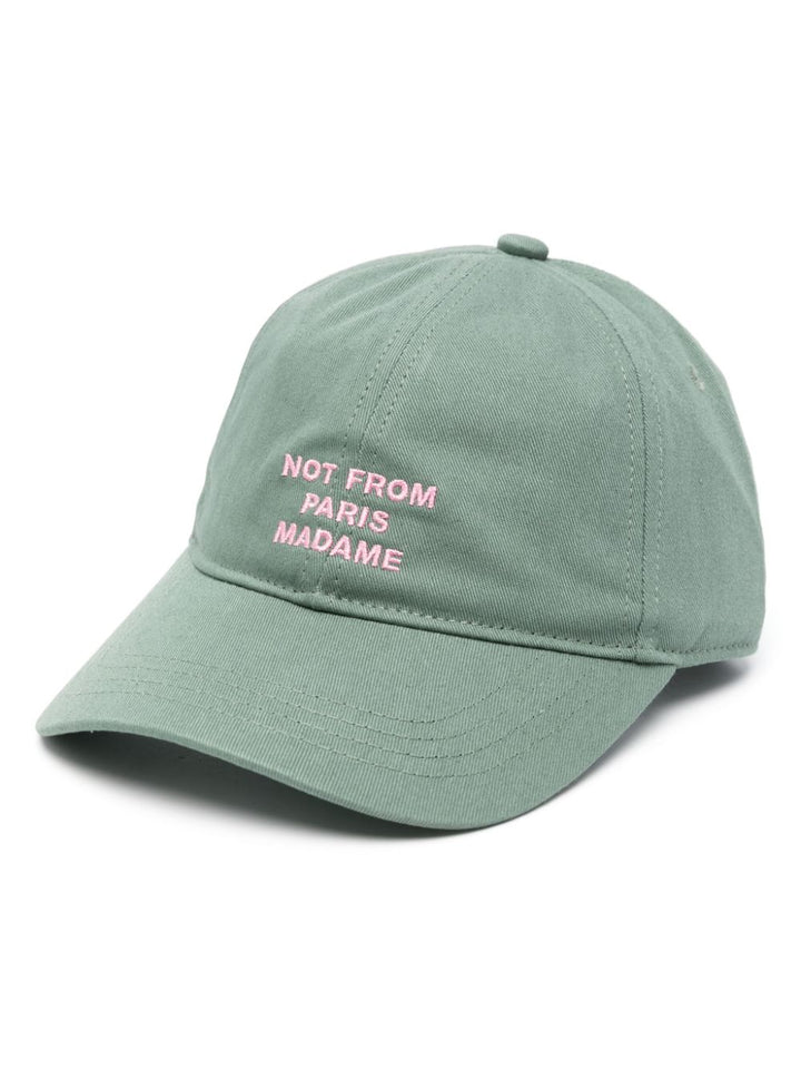 Drôle De Monsieur - casquette à slogan brodé vert d'eau - Lothaire