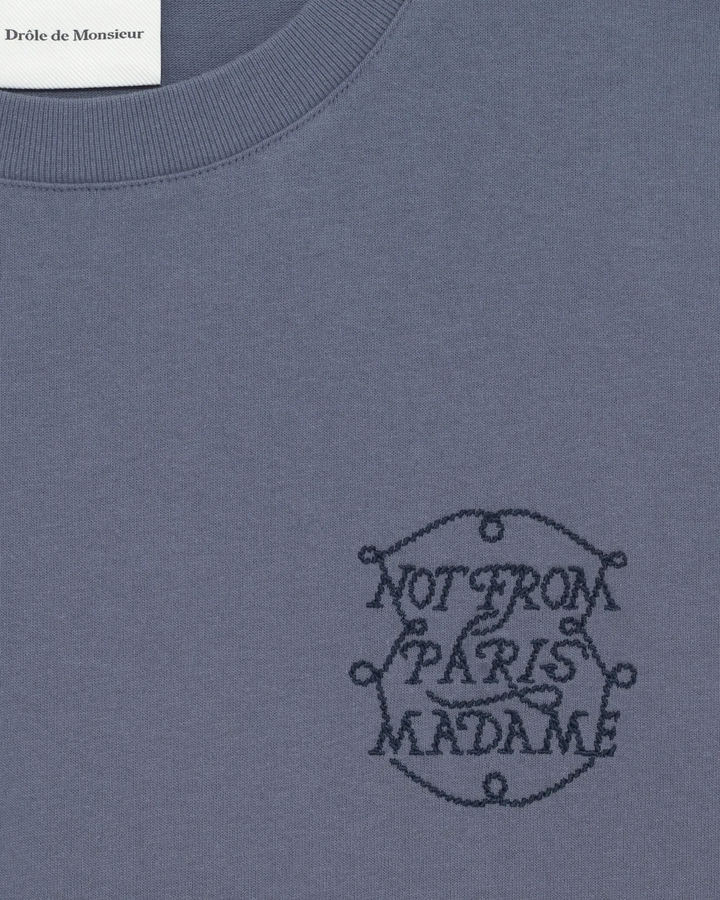 DRÔLE DE MONSIEUR - Le T-shirt Slogan Tresses Bleu - Lothaire