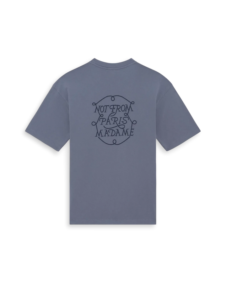 DRÔLE DE MONSIEUR - Le T-shirt Slogan Tresses Bleu - Lothaire