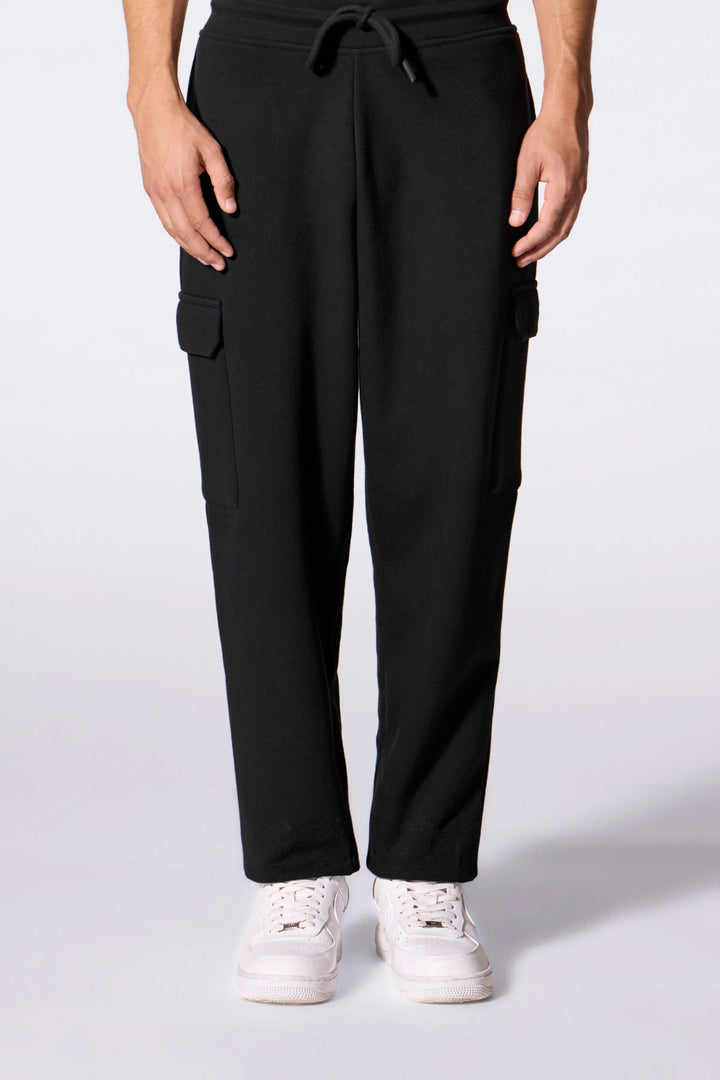 GERTRUDE - Pantalon jogging mixte avec poches cargo Mario Noir - Lothaire