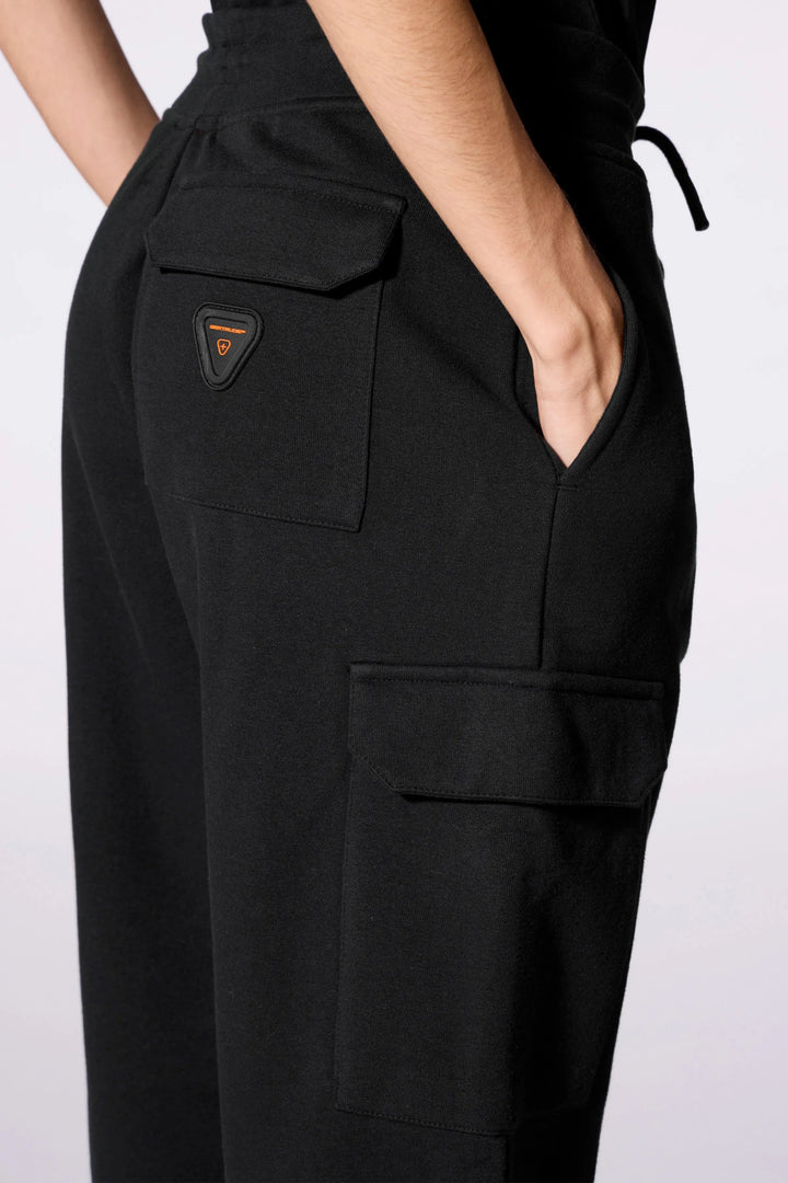 GERTRUDE - Pantalon jogging mixte avec poches cargo Mario Noir - Lothaire