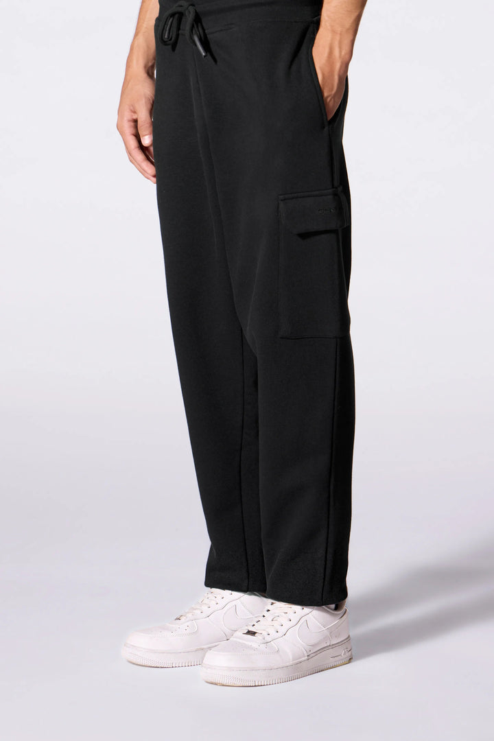 GERTRUDE - Pantalon jogging mixte avec poches cargo Mario Noir - Lothaire