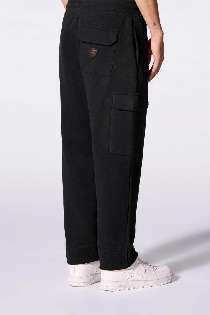 GERTRUDE - Pantalon jogging mixte avec poches cargo Mario Noir - Lothaire