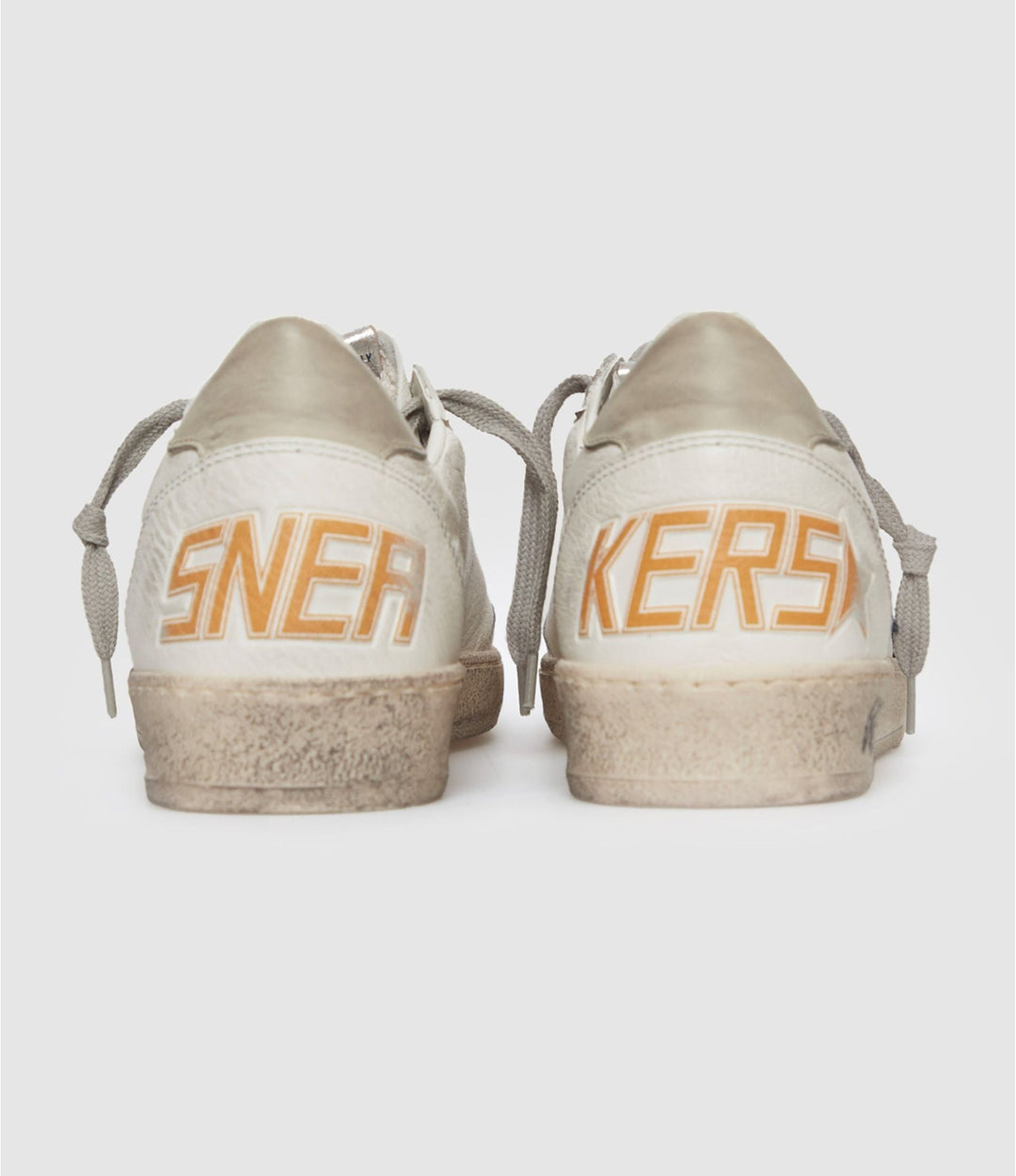 GOLDEN GOOSE - Ball star en cuir nappa White Blue Ice - Lothaire