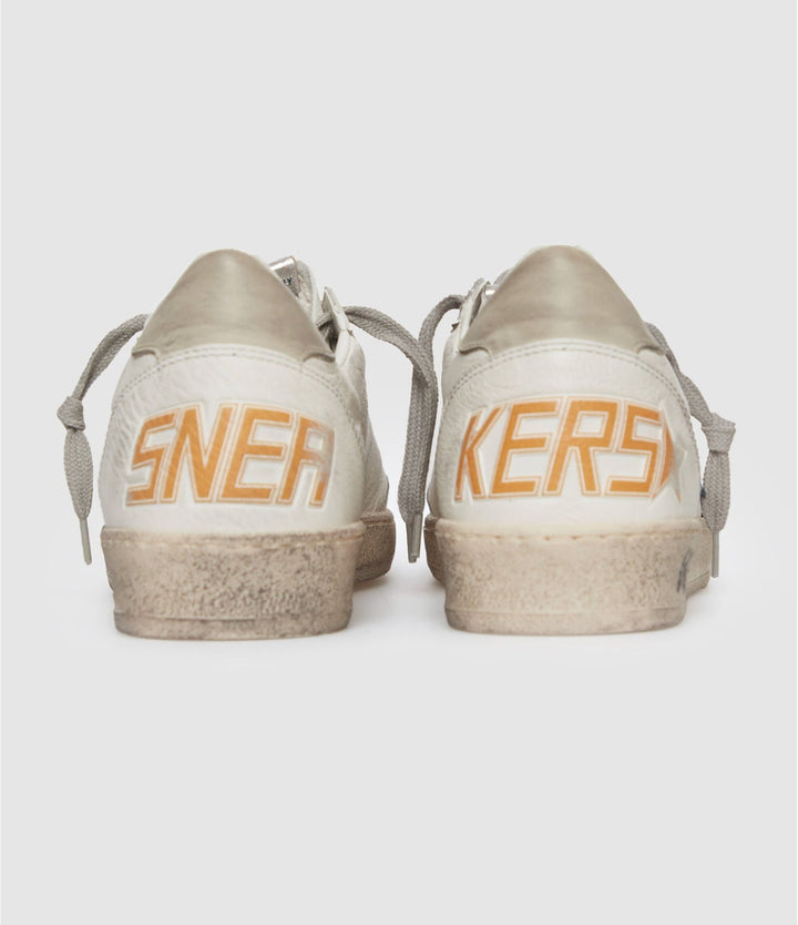 GOLDEN GOOSE - Ball star en cuir nappa White Blue Ice - Lothaire