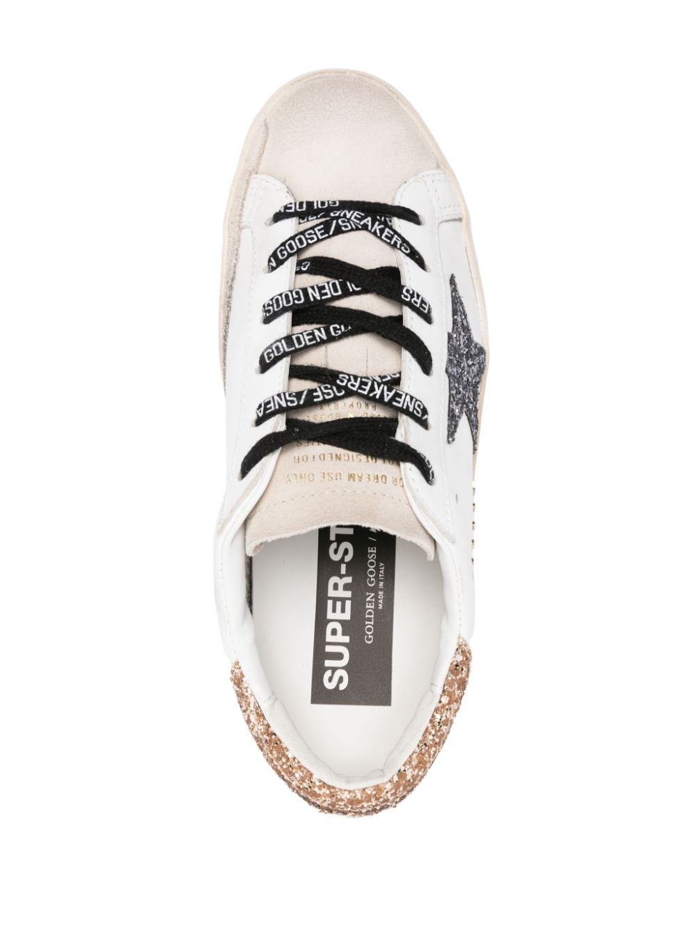 Golden Goose baskets Super - Star à paillettes argent et doré - Lothaire