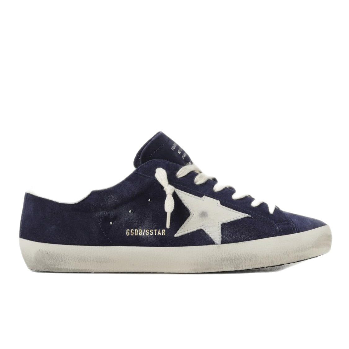 Golden Goose Baskets Superstar Cuir Suede Bleu Blanc Lothaire