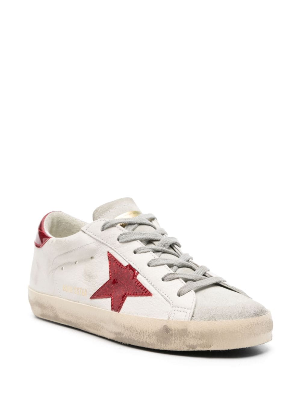 GOLDEN GOOSE baskets Superstar étoile rouge vernie - Lothaire