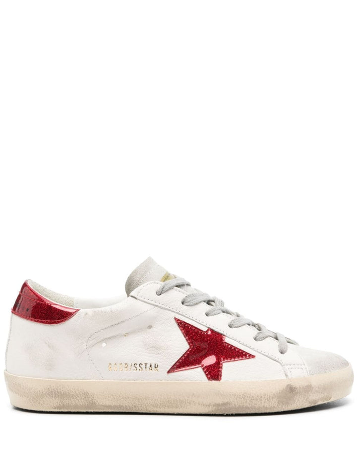 GOLDEN GOOSE baskets Superstar étoile rouge vernie - Lothaire