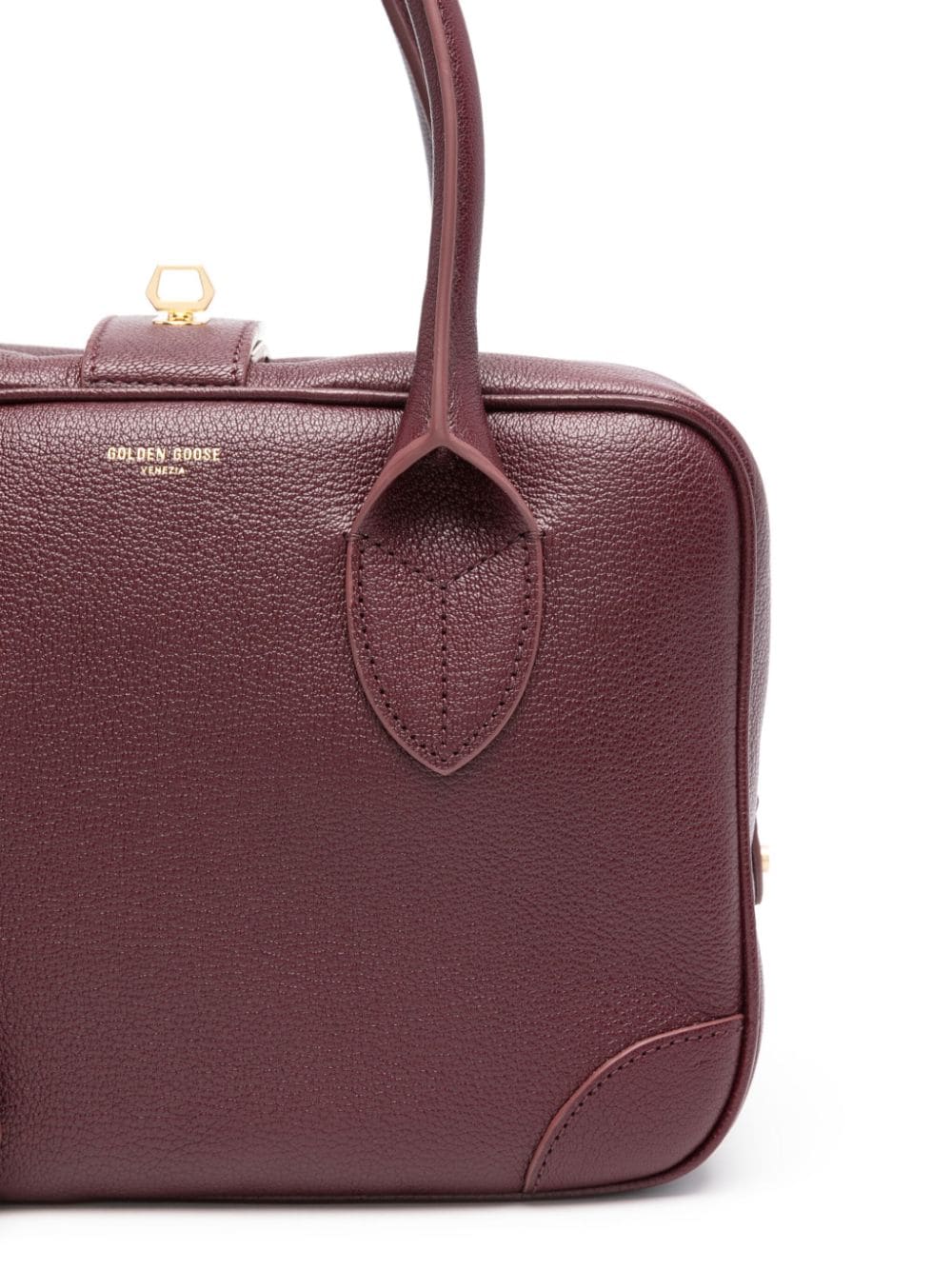 GOLDEN GOOSE sac cabas en cuir à logo imprimé rouge bordeaux - Lothaire