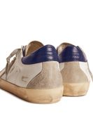 GOLDEN GOOSE Super - Star homme avec étoile en daim et contrefort Bleu - Lothaire