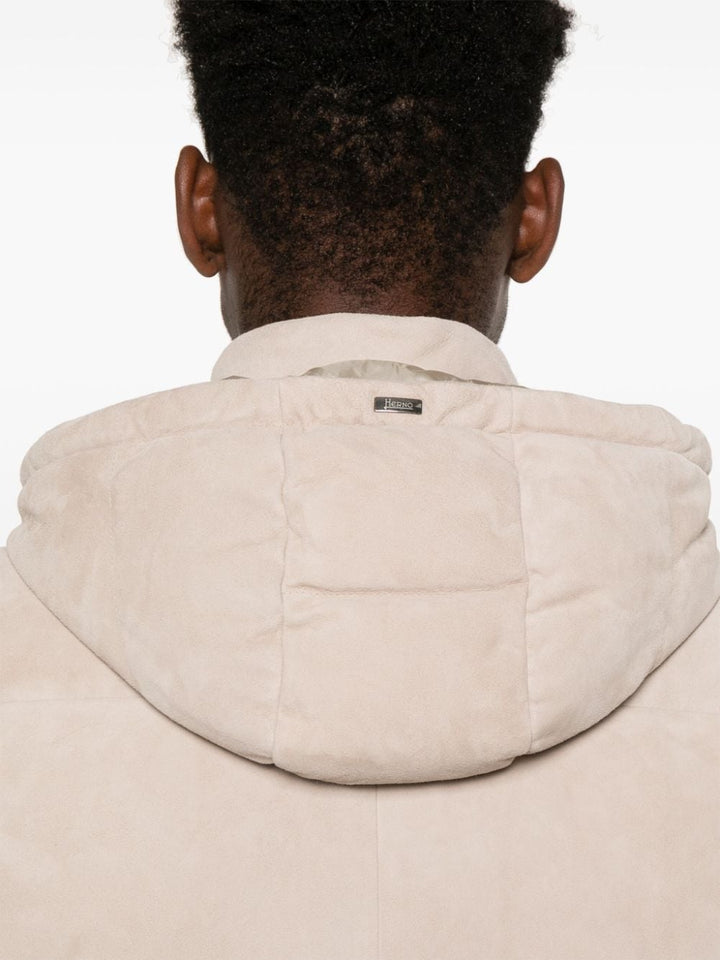 HERNO - Gilet sans manches en peau écru - Lothaire