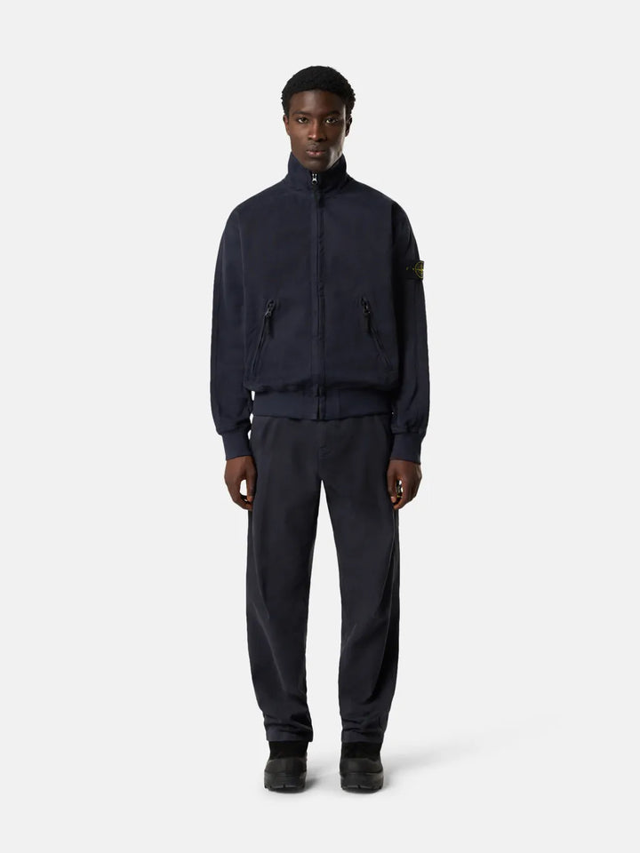 STONE ISLAND - Pantalon chino coupe ample à poches pressionnées NOIR