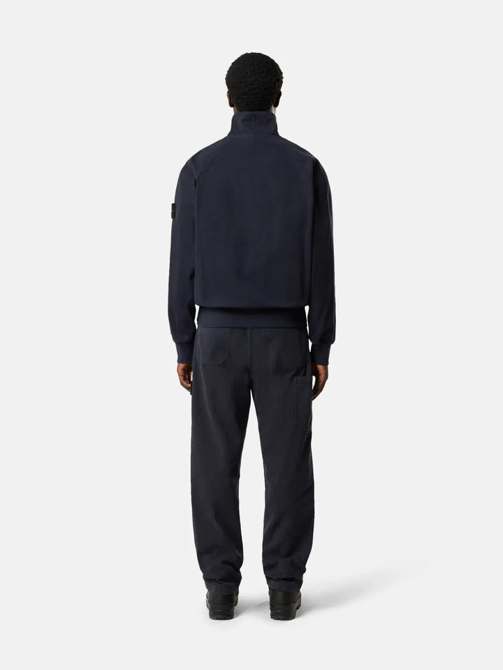 STONE ISLAND - Pantalon chino coupe ample à poches pressionnées NOIR