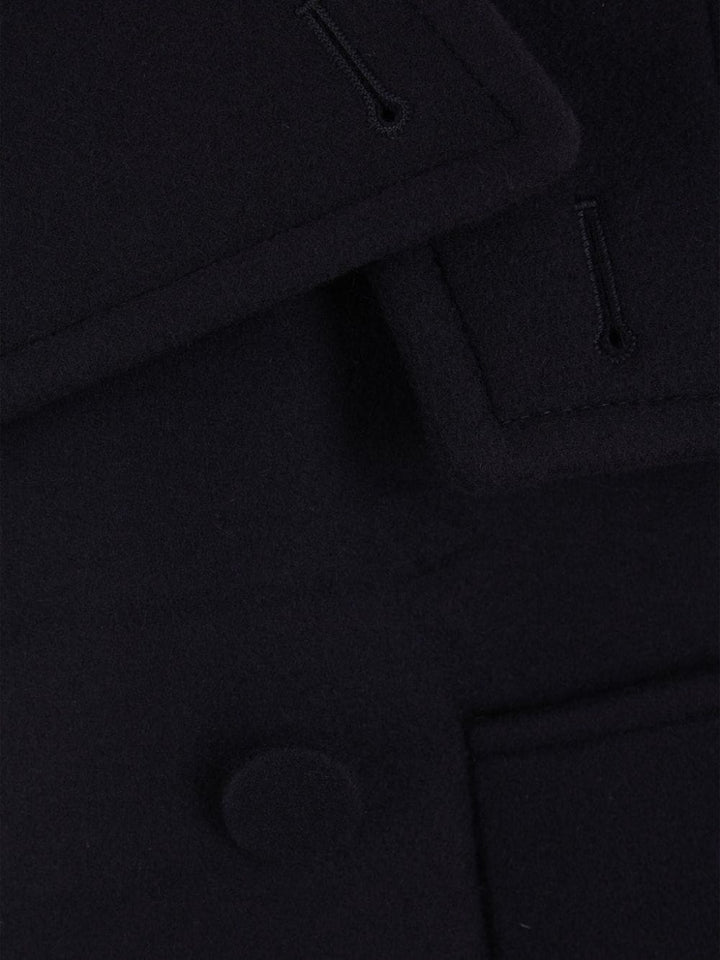 JIL SANDER - Manteau à boutonnière bleu marine en laine - Lothaire