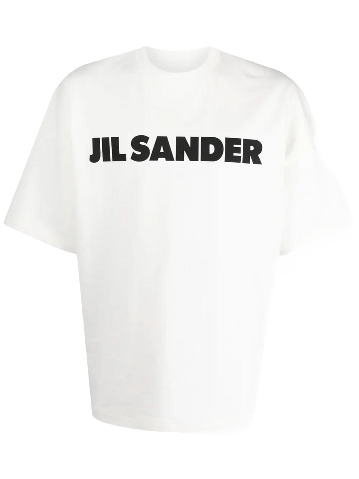 JIL SANDER - t-shirt blanc en coton à logo imprimé noir - Lothaire