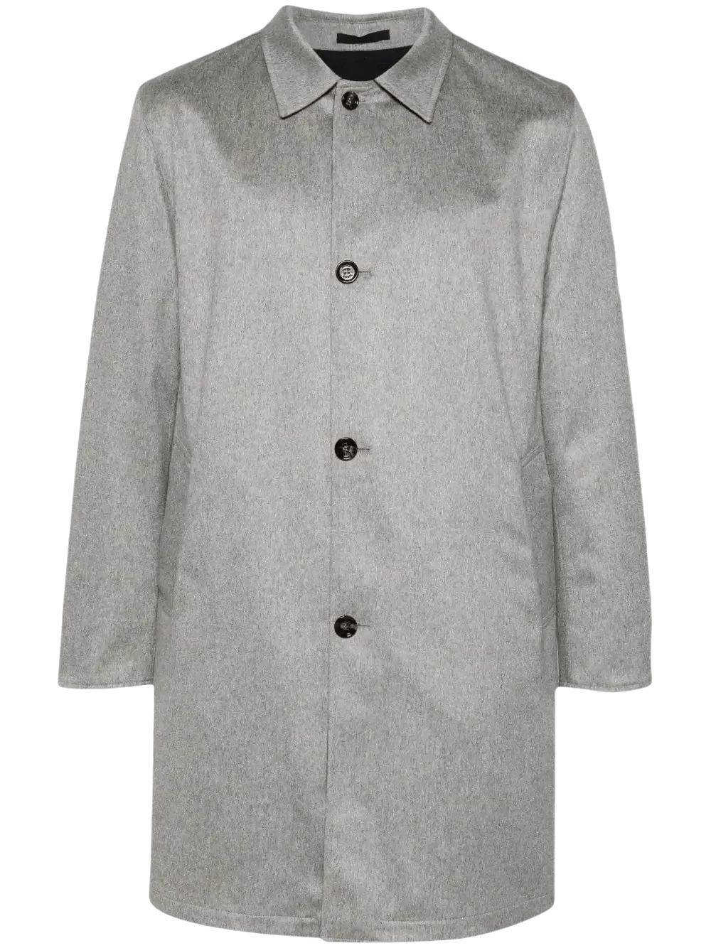 KIRED - manteau peak reversible en cachemire gris et bleu - Lothaire