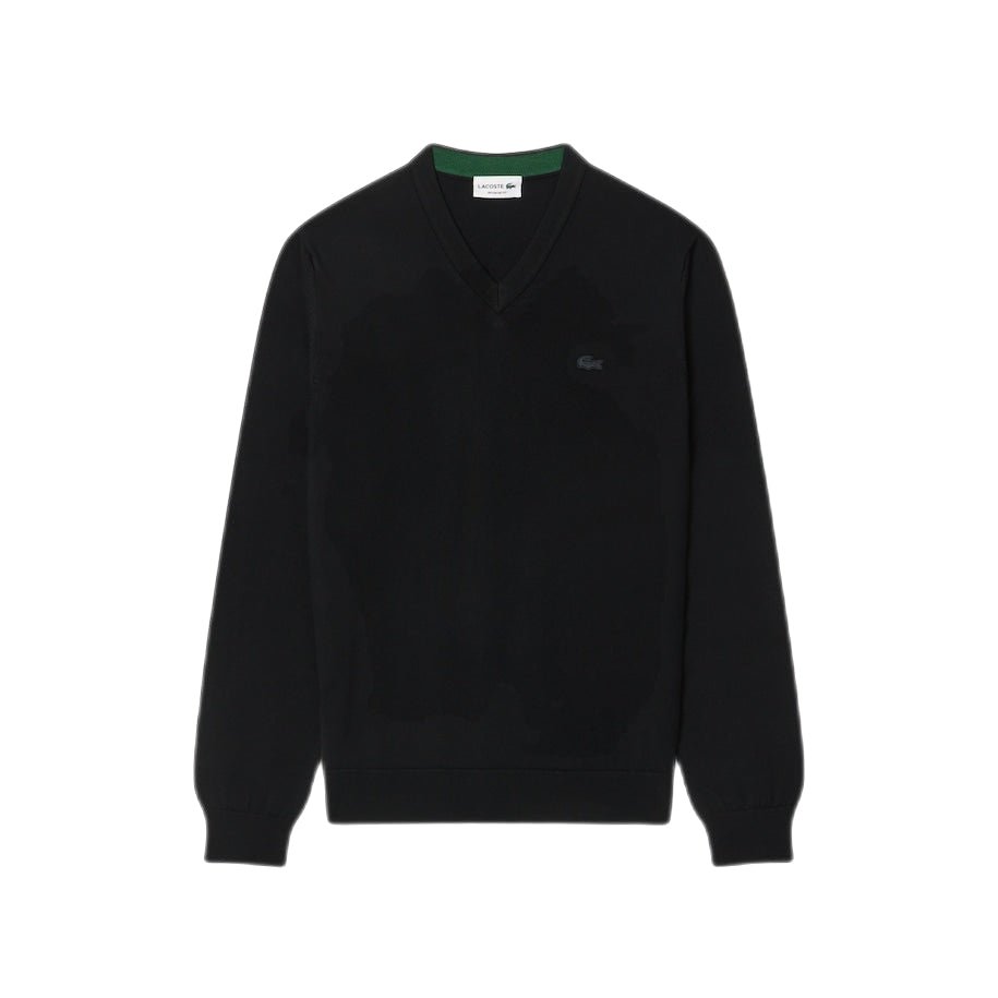 Lacoste - Pull mérinos col V noir - Lothaire