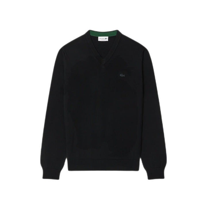 Lacoste - Pull mérinos col V noir - Lothaire