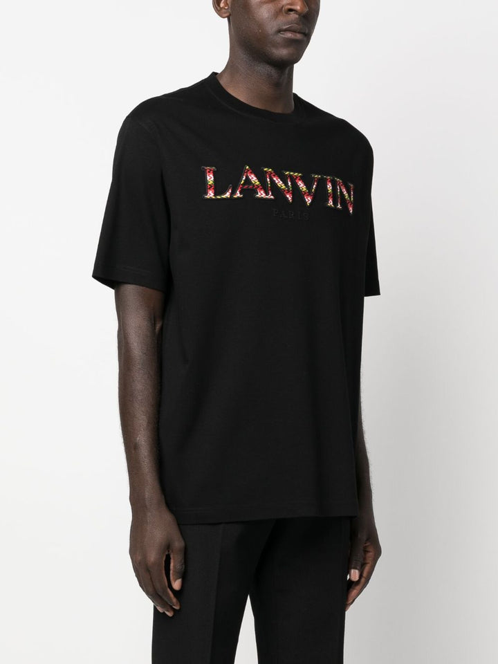 Lanvin - T - SHIRT CLASSIQUE BRODÉ CURB noir - Lothaire