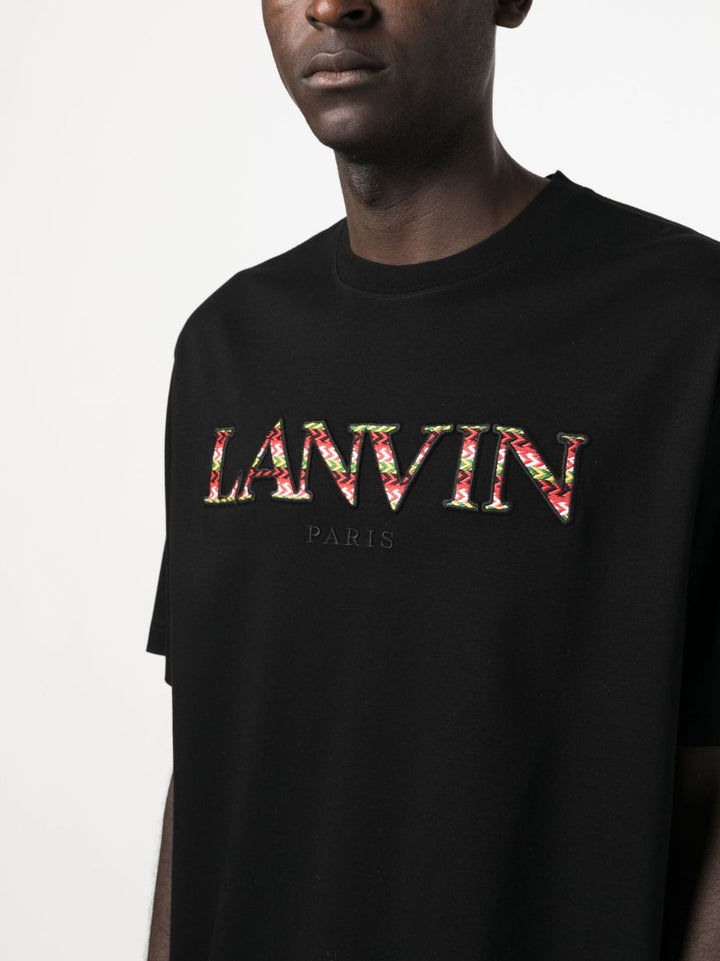 Lanvin - T - SHIRT CLASSIQUE BRODÉ CURB noir - Lothaire