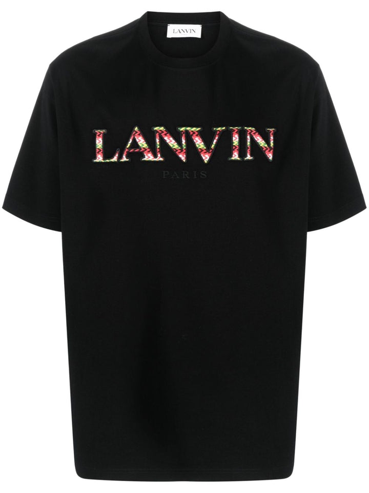 Lanvin - T - SHIRT CLASSIQUE BRODÉ CURB noir - Lothaire
