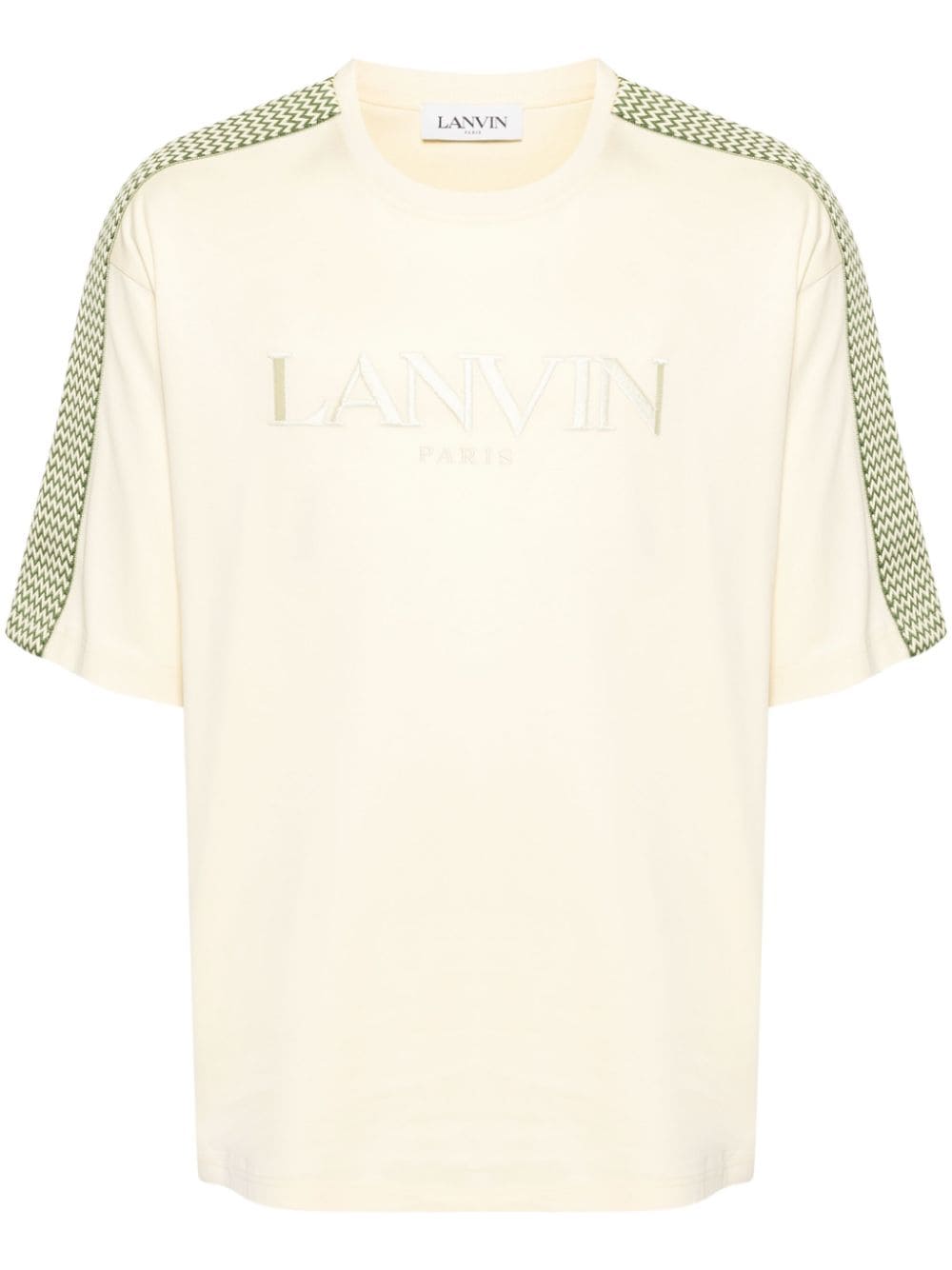 LANVIN - T-shirt en coton à logo brodé jaune quartz - Lothaire