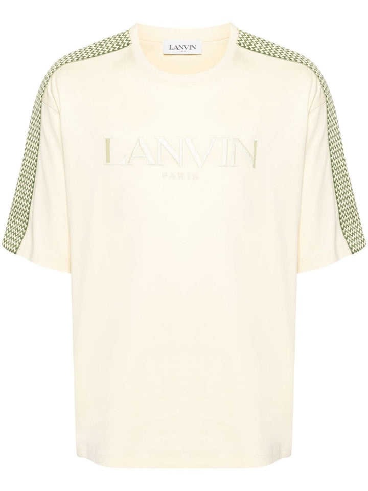LANVIN - T-shirt en coton à logo brodé jaune quartz - Lothaire