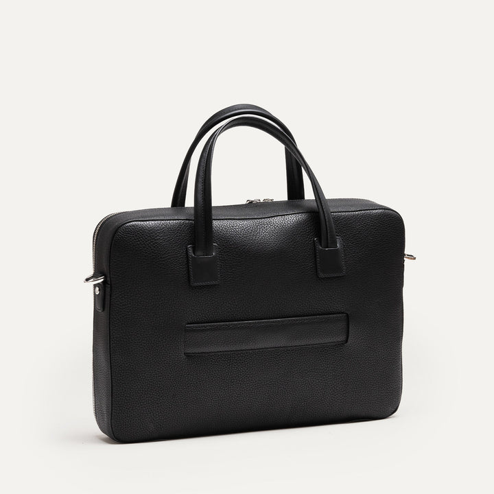 Lundi Paris - PORTE DOCUMENTS OSCAR | Cuir grainé Noir - Lothaire