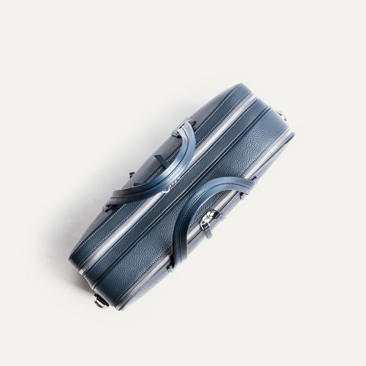 Lundi Paris - TILIO II - Marine | Sac ordinateur 36 heures lundi en cuir grainé - Lothaire