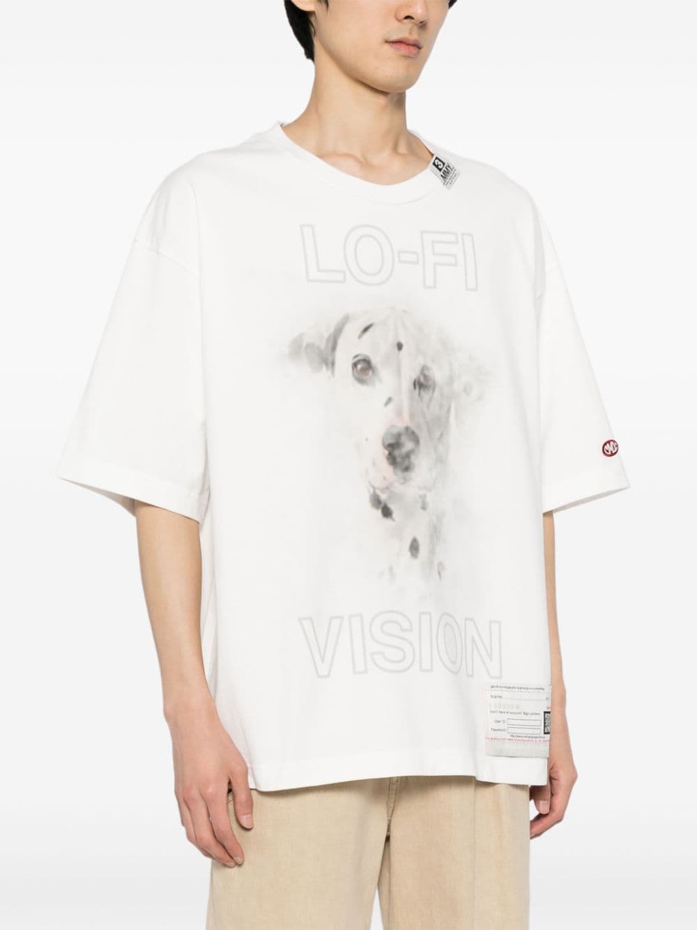 Maison Mihara - T-Shirt white imprimé dog - Lothaire