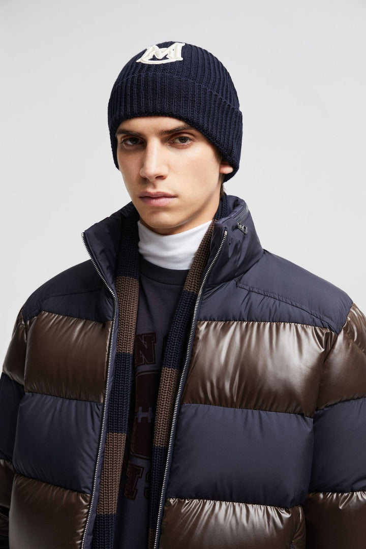 Moncler - Bonnet navy à monogramme brodé - Lothaire