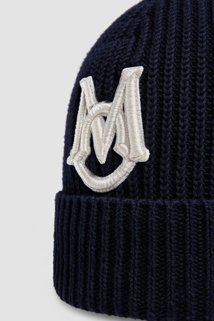 Moncler - Bonnet navy à monogramme brodé - Lothaire