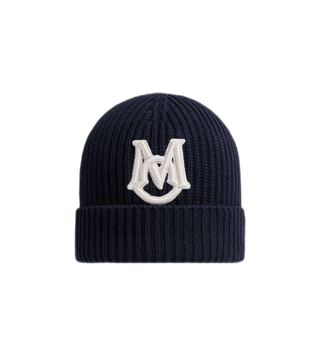 Moncler - Bonnet navy à monogramme brodé - Lothaire