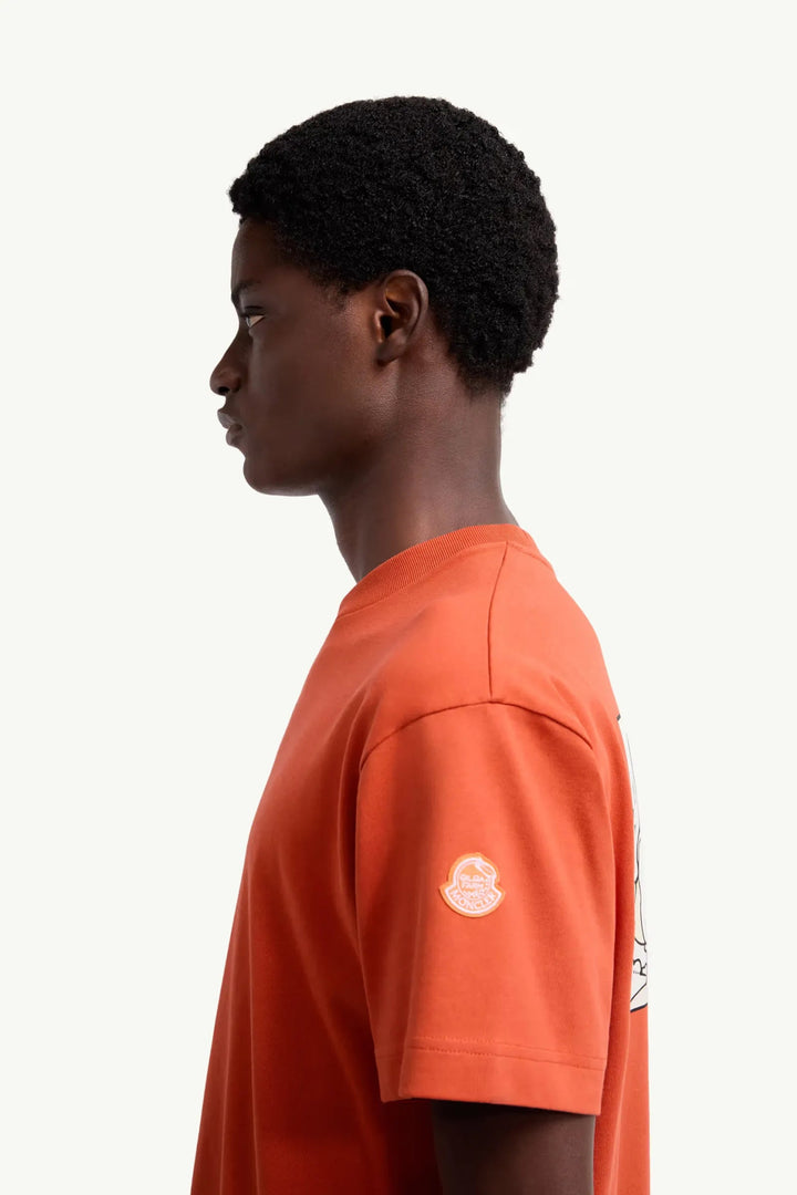 MONCLER GENIUS - T-shirt en coton Moncler x Gilga Farm by Donald Glover orange - Lothaire