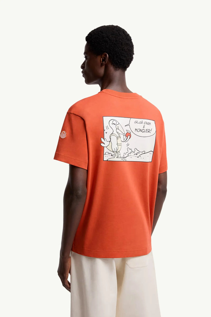 MONCLER GENIUS - T-shirt en coton Moncler x Gilga Farm by Donald Glover orange - Lothaire