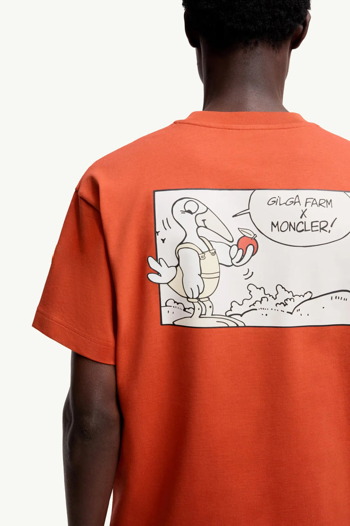 MONCLER GENIUS - T-shirt en coton Moncler x Gilga Farm by Donald Glover orange - Lothaire