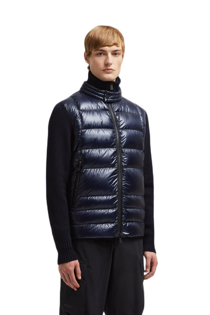 MONCLER GRENOBLE : cardigan zippé à design matelassé Bleu marine - Lothaire