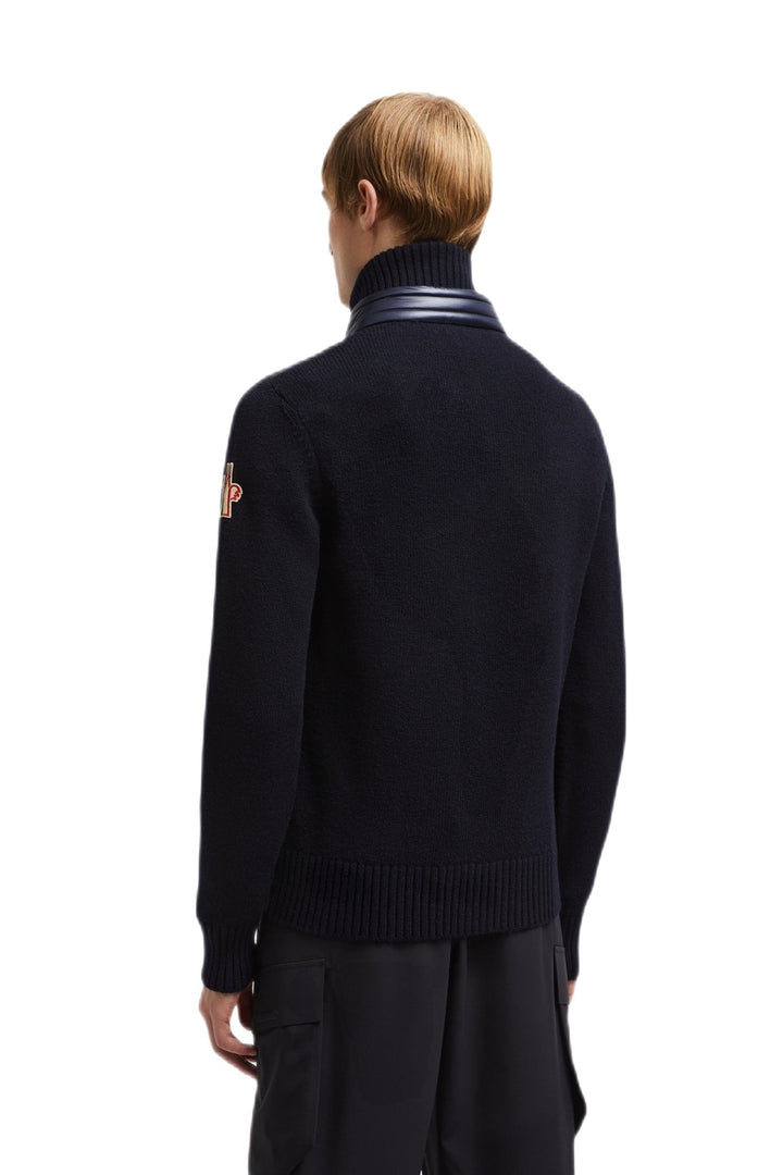 MONCLER GRENOBLE : cardigan zippé à design matelassé Bleu marine - Lothaire