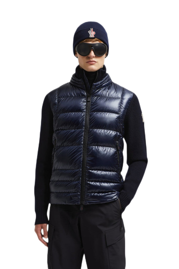 MONCLER GRENOBLE : cardigan zippé à design matelassé Bleu marine - Lothaire
