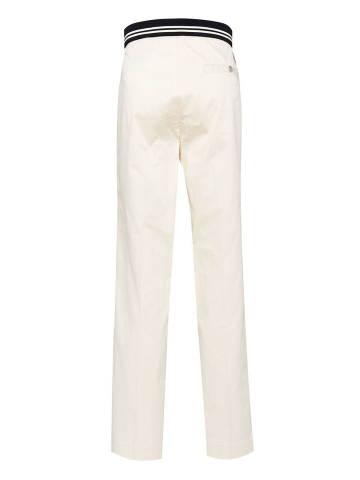 MONCLER - pantalon chino en coton mélangé ecru - Lothaire