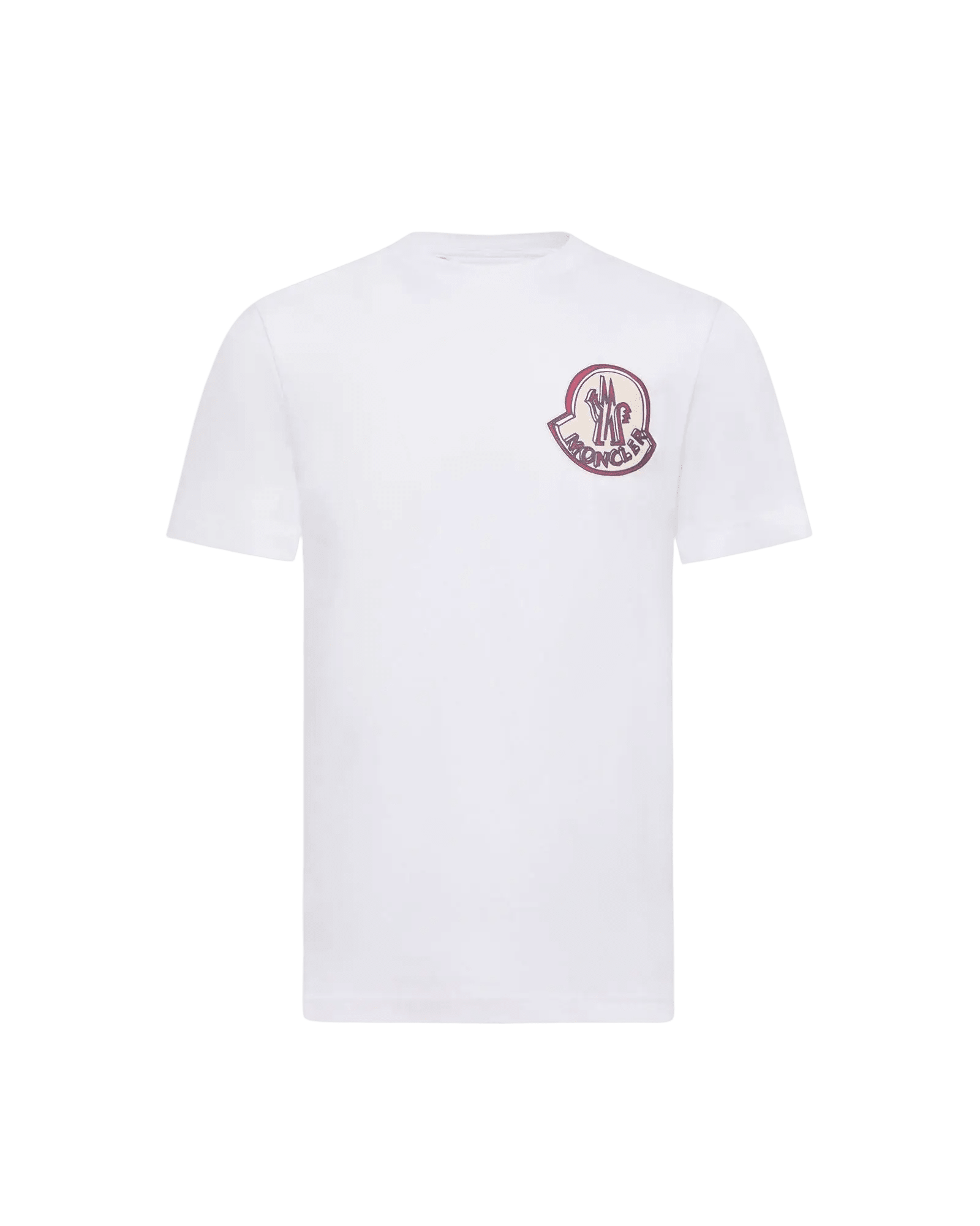 MONCLER - T-shirt en Coton à Logo Blanc – Lothaire