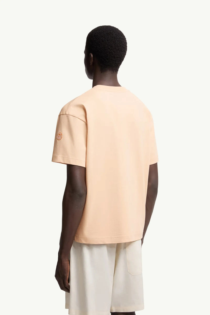 MONCLER - T-shirt en coton Moncler x Gilga Farm by Donald Glover rose pêche - Lothaire