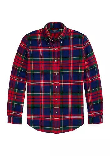 Polo Ralph Lauren - Chemise en flanelle carreaux rouge / bleu - Lothaire