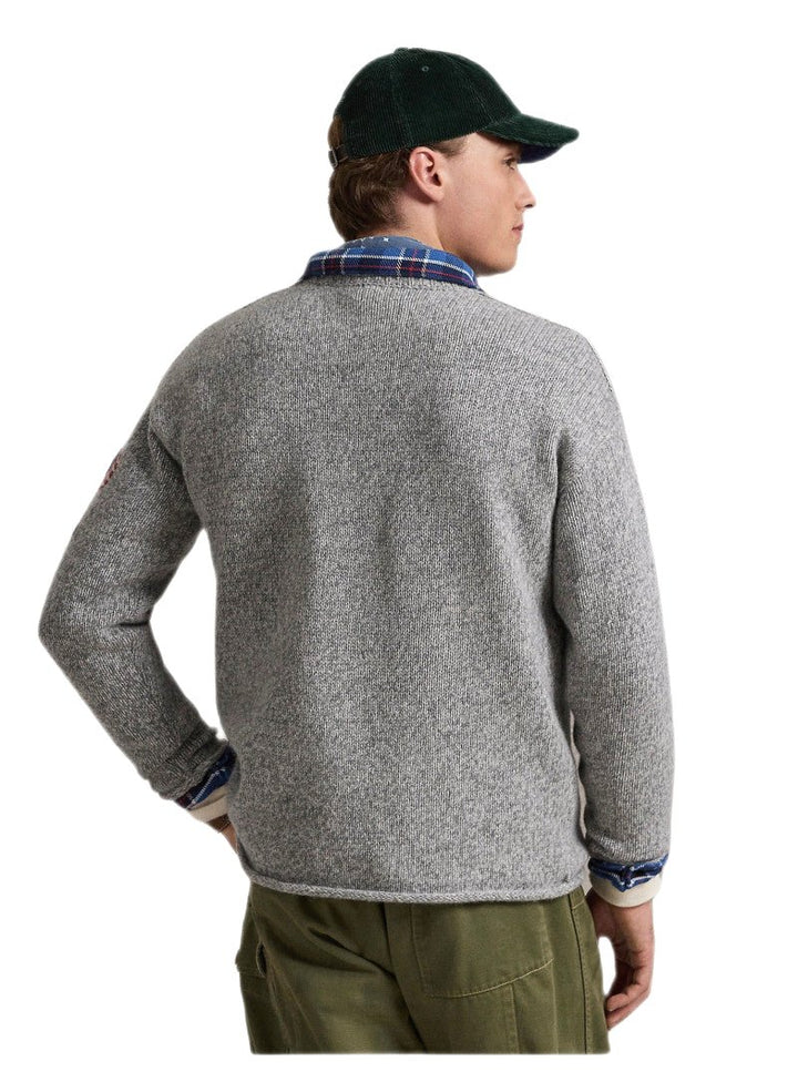 Polo Ralph Lauren - Pull Drapeau en laine gris - Lothaire