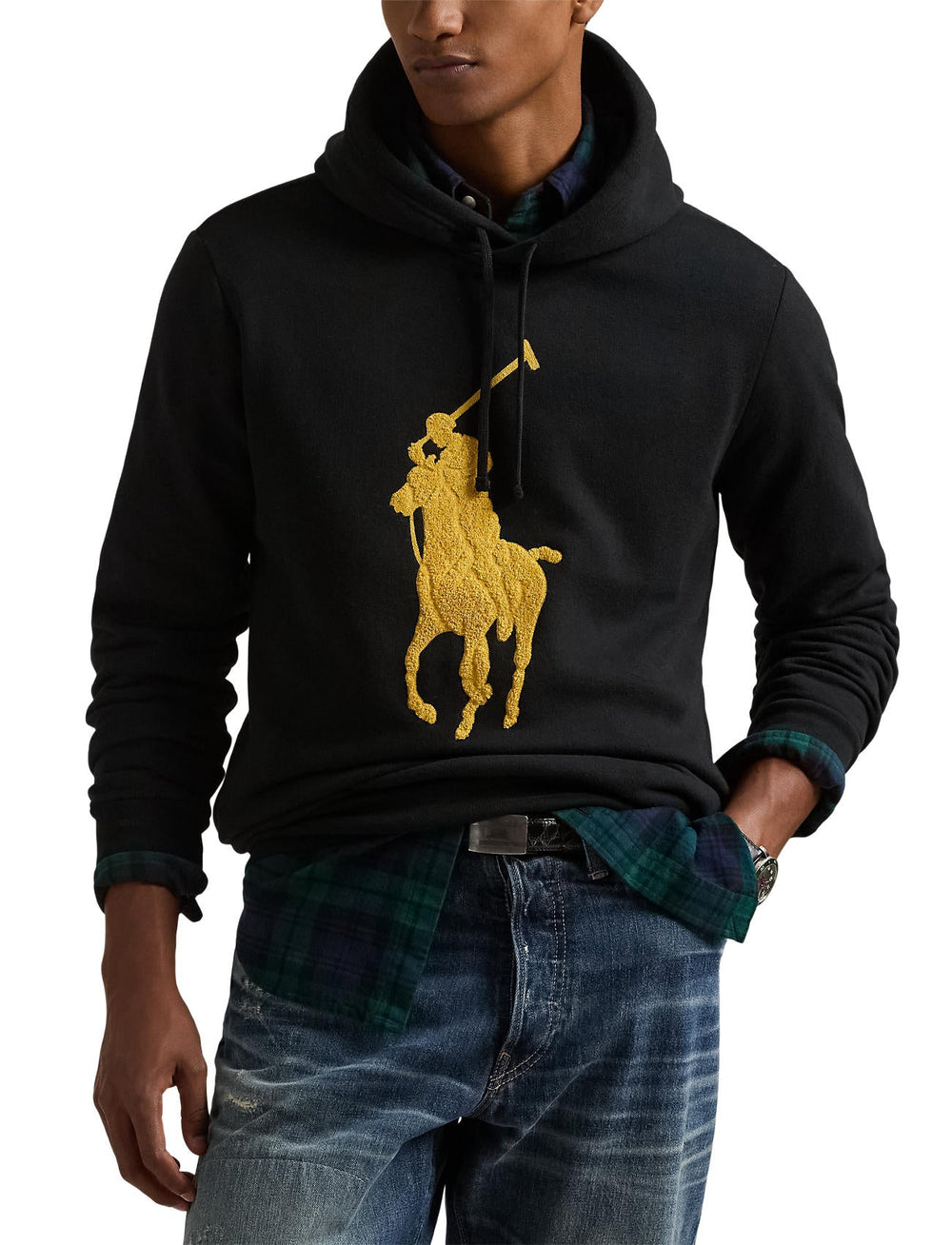 Polo Ralph Lauren - Sweat capuche logo brodé Noir - Lothaire