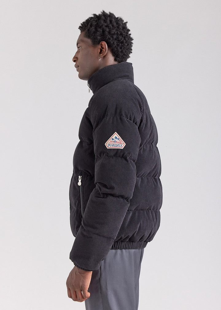Pyrenex - Doudoune en velours côtelé noir - Lothaire