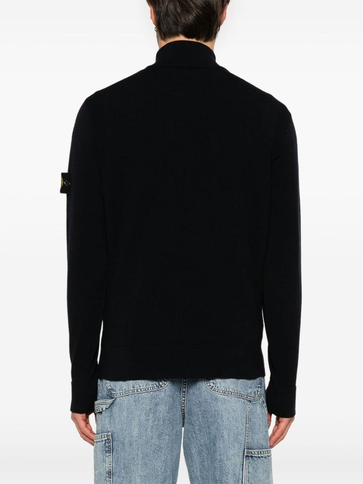 Stone Island - Cardigan zippé en laine bleu - Lothaire