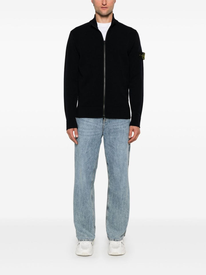 Stone Island - Cardigan zippé en laine bleu - Lothaire