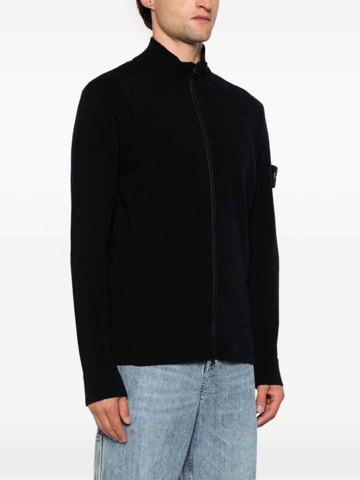 Stone Island - Cardigan zippé en laine bleu - Lothaire